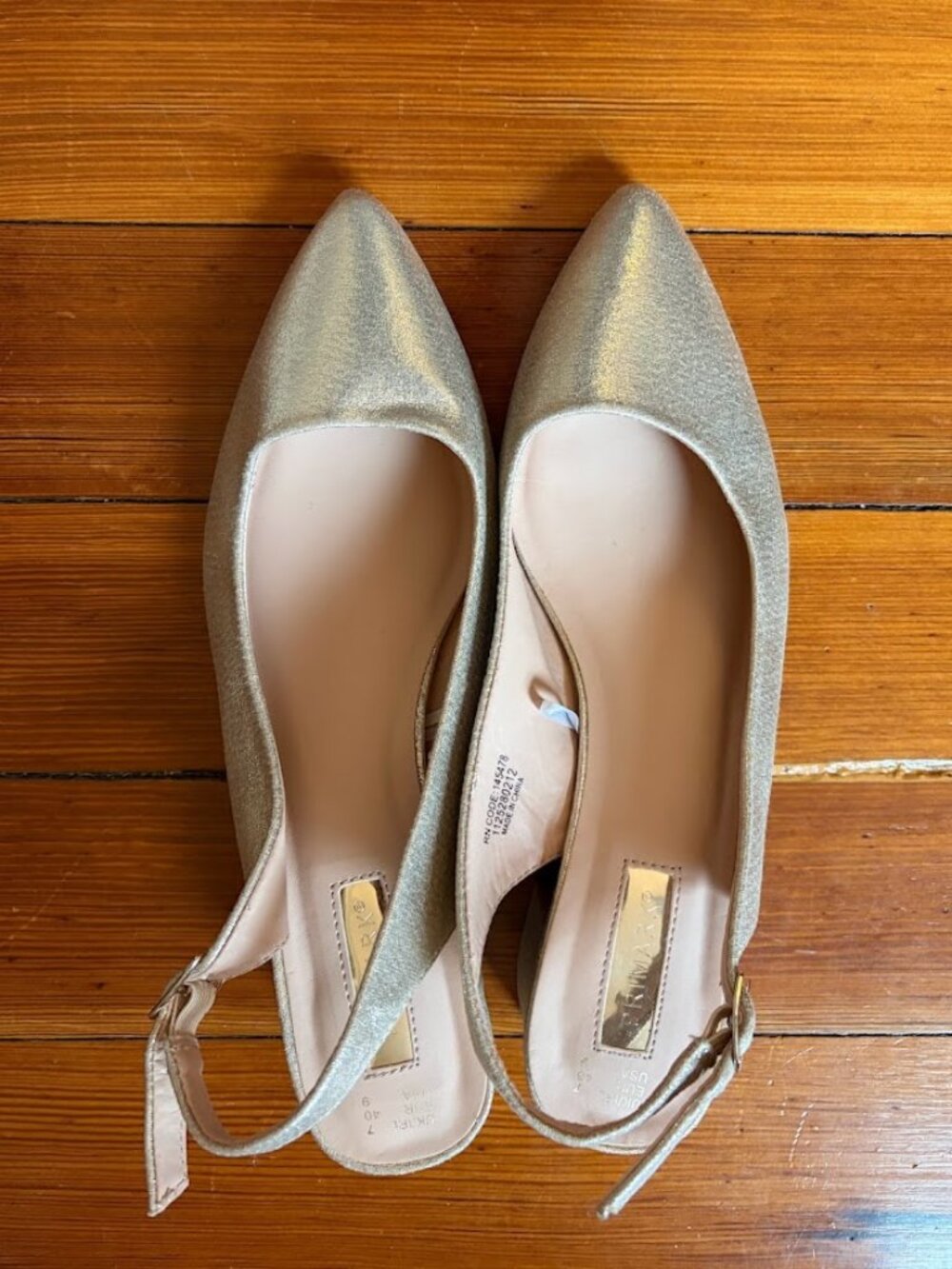 Primark Metallic Gold Pointed-Toe Slingback Flats  | Stylish and Comfy!